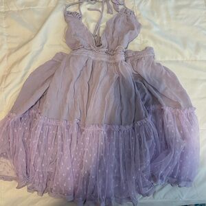 purple summer dress from shein! size small but is adjustable all over